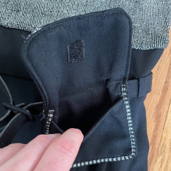 Vintage 80s John Roberts Petites Sparkle + Black Jumpsuit with Purse on Belt - S - Picture 5 of 7